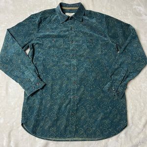 Large Tall Territory Ahead Button Down paisley printed textured long sleeve top